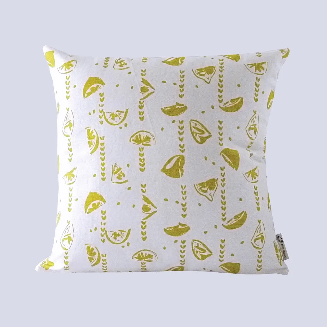 Lemons design cushion - screen printed