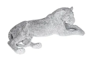 Lying Leopard Sculpture