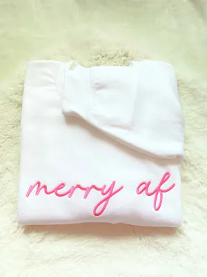 Merry af Embroidered Crewneck