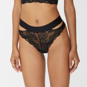 .Monique Morin Wild Lace Cheeky Panty in Black