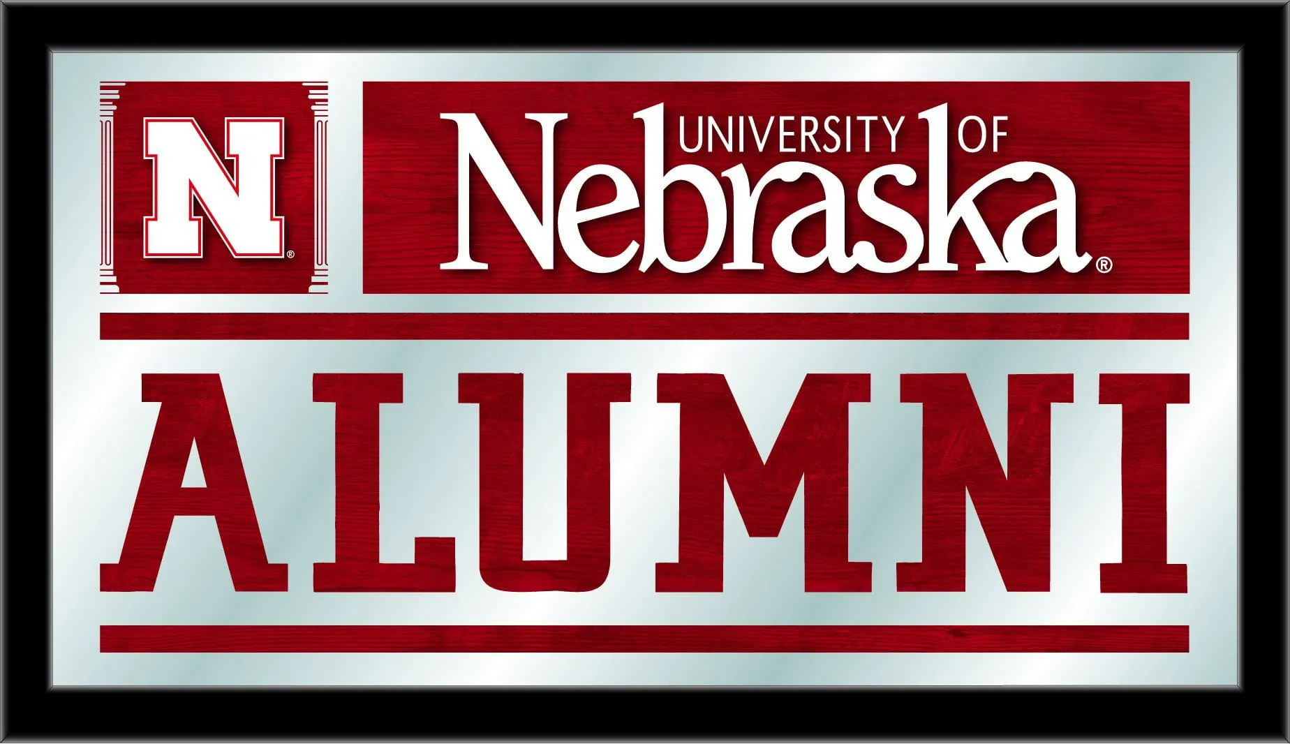 Nebraska Cornhuskers Holland Bar Stool Co. Alumni Mirror (26" x 15")