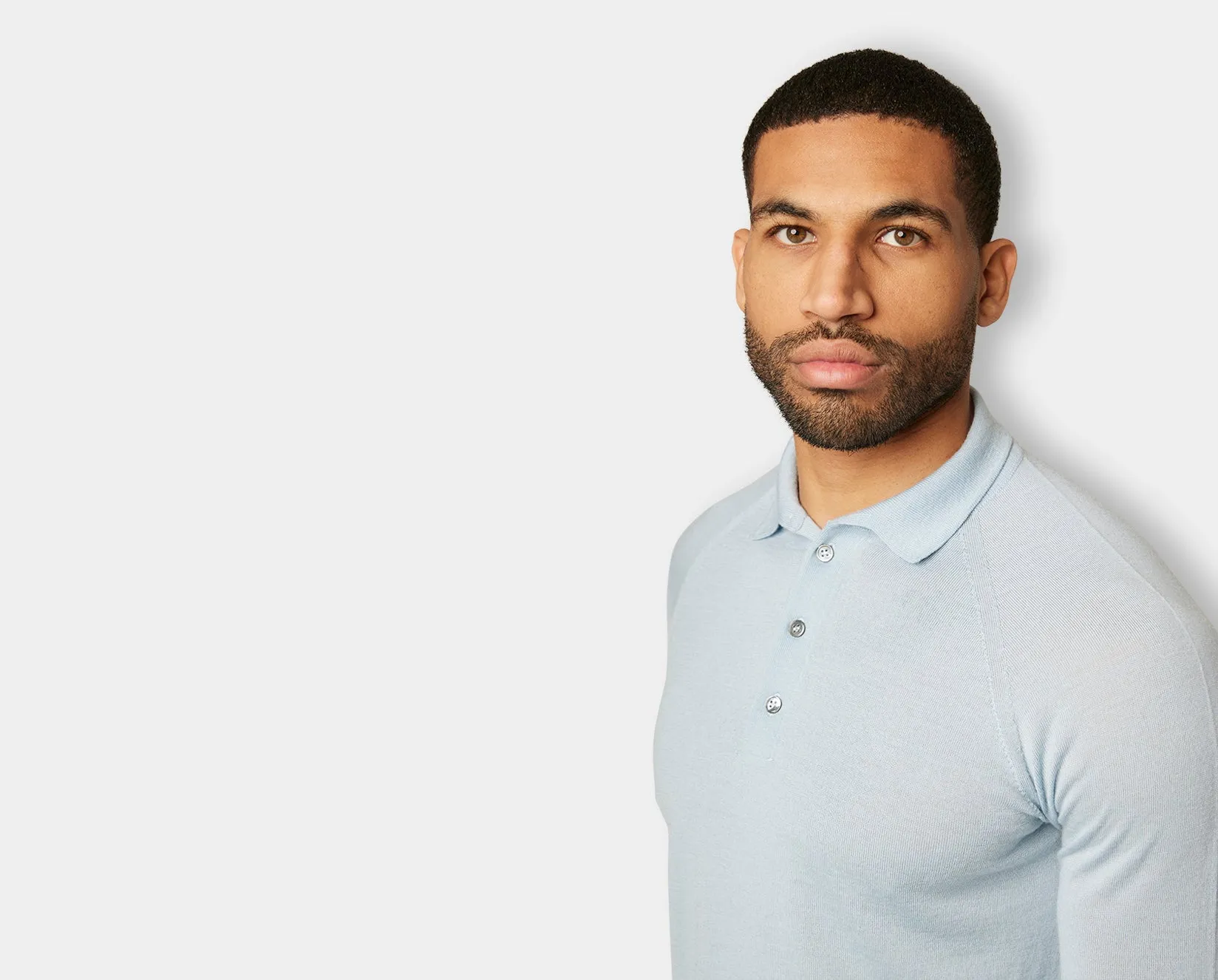 Ocean Long Sleeve Wool Polo