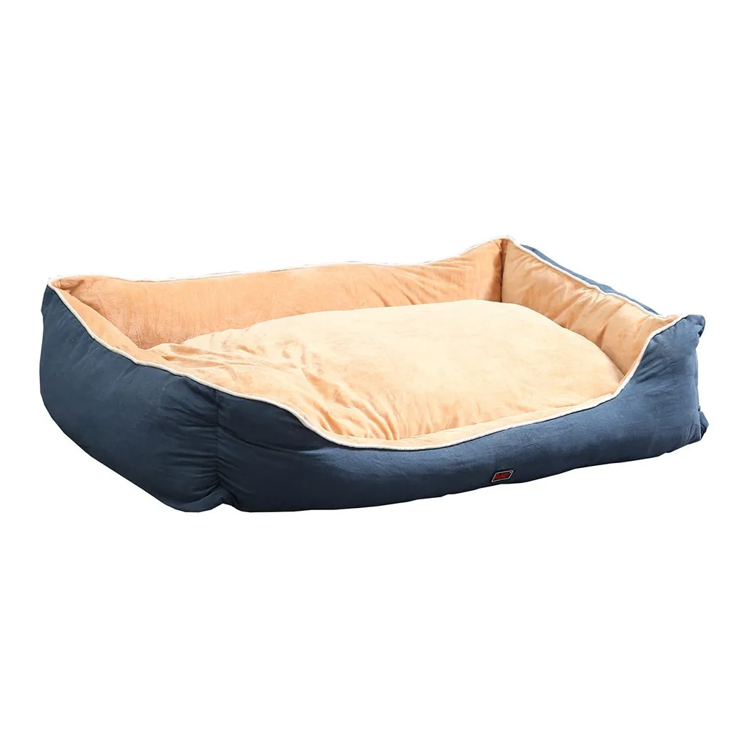 Pet Bed Mattress Dog Cat Pad Mat Puppy Cushion Soft Warm Washable M Blue