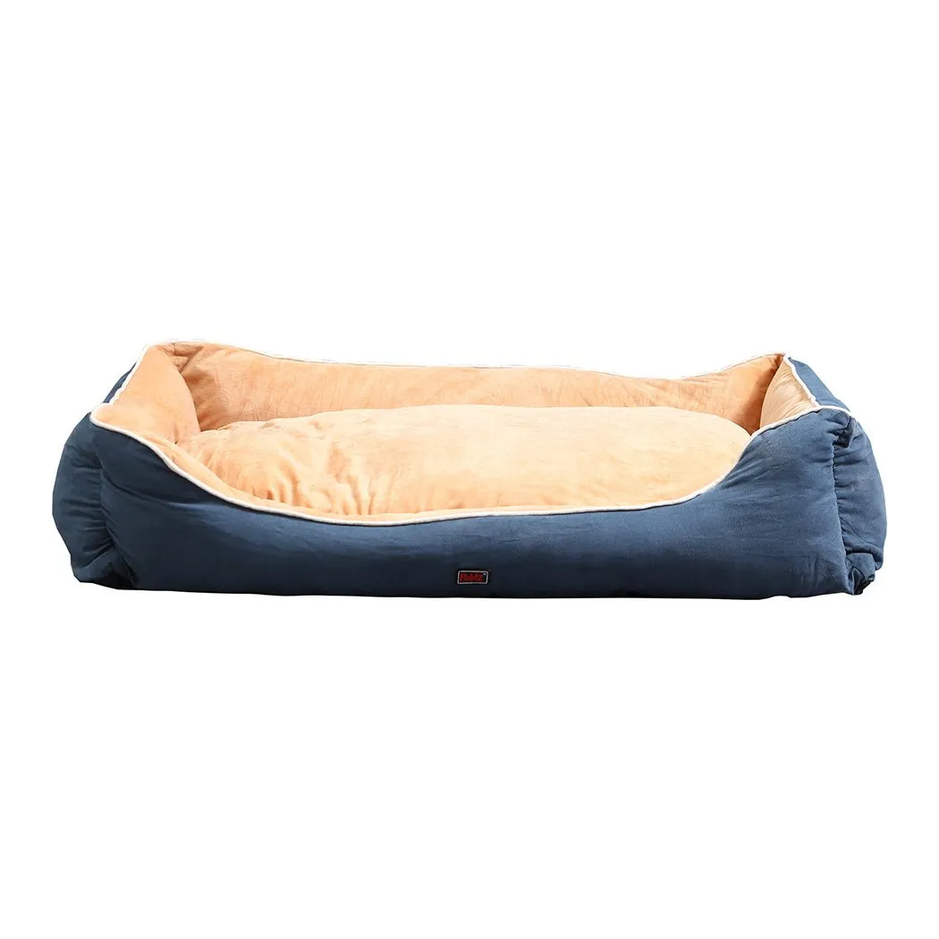 Pet Bed Mattress Dog Cat Pad Mat Puppy Cushion Soft Warm Washable M Blue