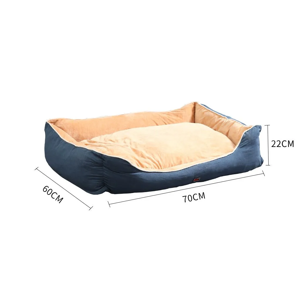 Pet Bed Mattress Dog Cat Pad Mat Puppy Cushion Soft Warm Washable M Blue