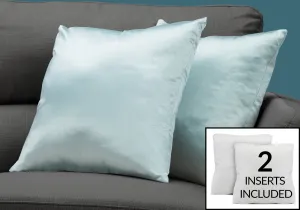 Pillow - 18"X 18" / Mint Satin / 2Pcs