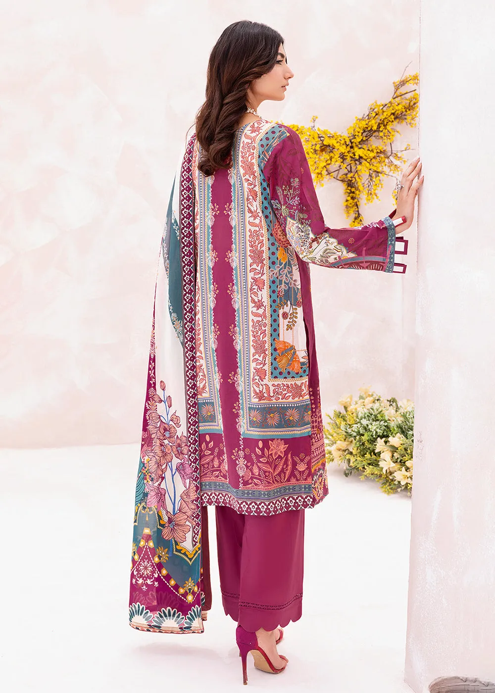 Pink Pakistani Salwar Suit - Ramsha Mashaal Collection Vol 7 - #L-709