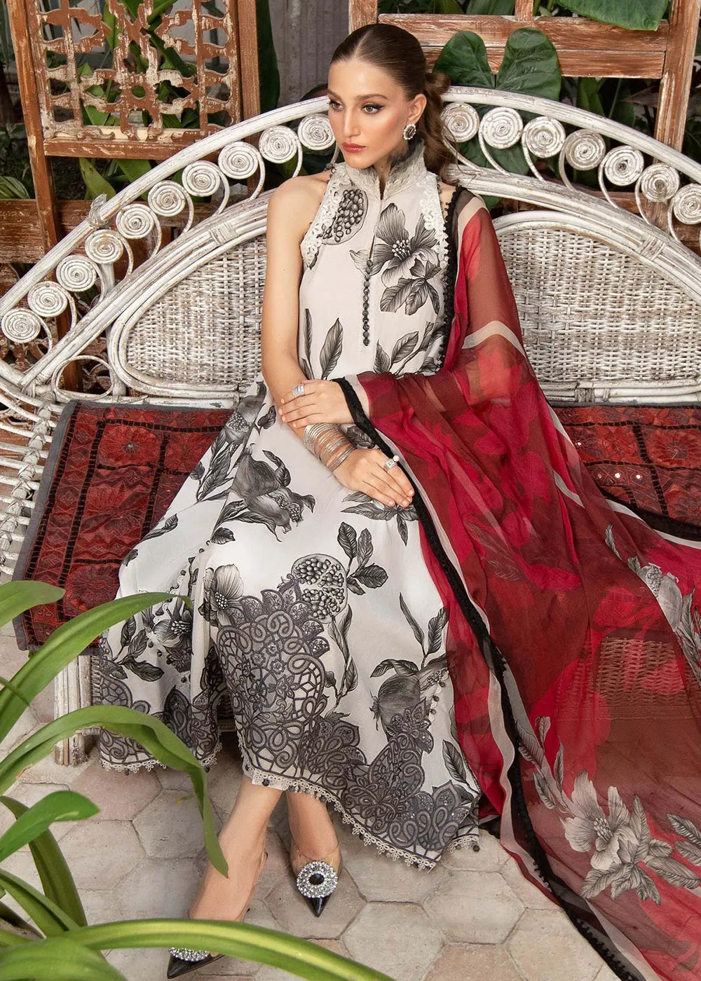 Printed Lawn Suit - Maria B - M.Prints Eid Collection 2023 - MPT-1803-A