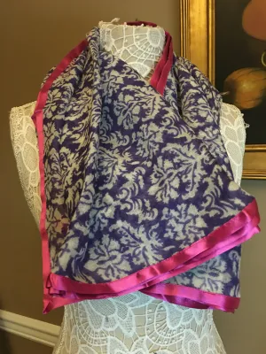 Pure Wool - Purple with Satin border