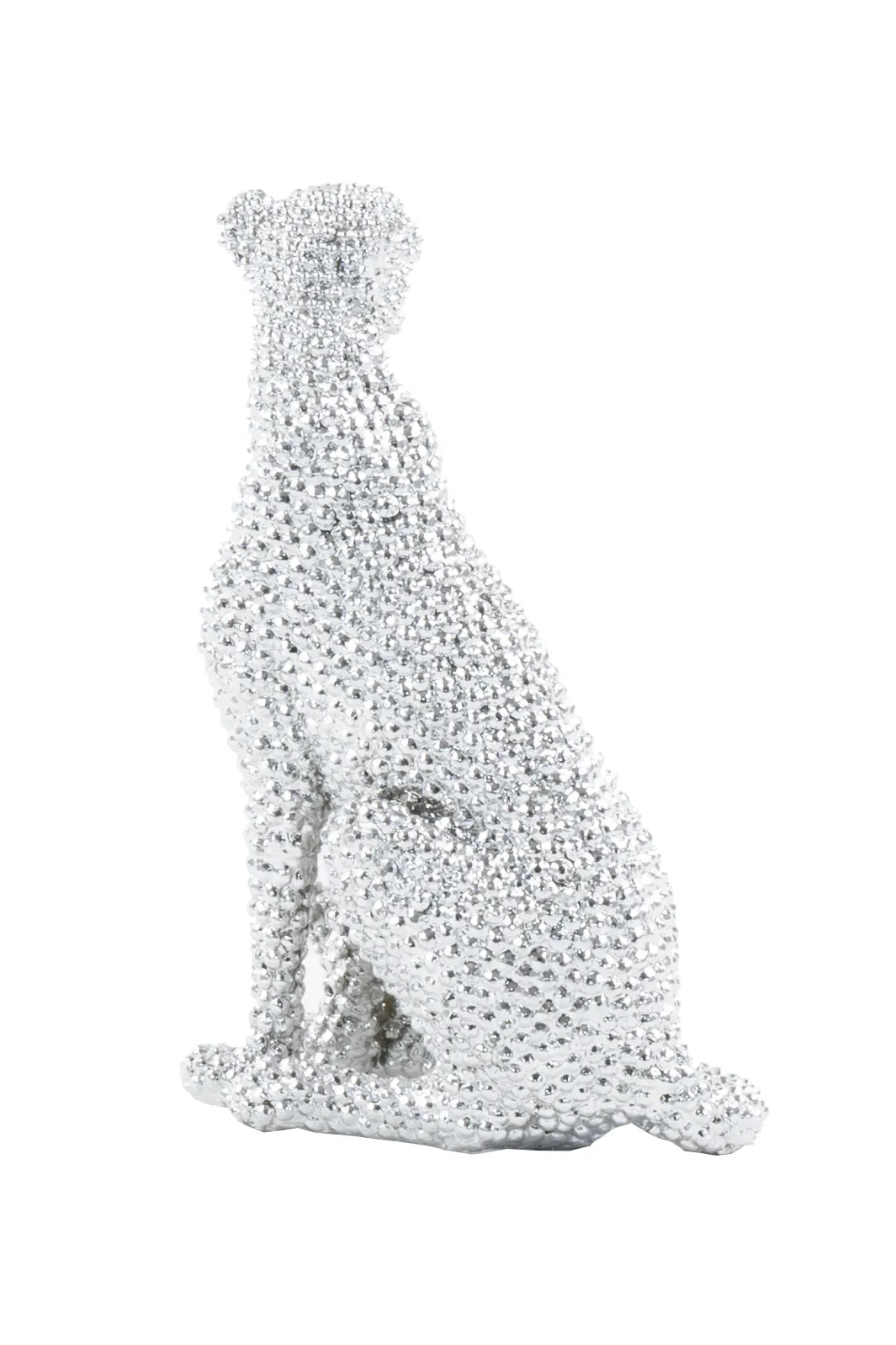 Small Sitting Leopard Sculpture.