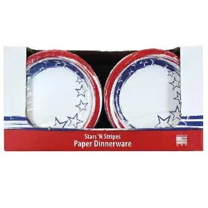 Stars 'N Stripes 8.625" Paper Plate 48 Count (Case Qty: 576)