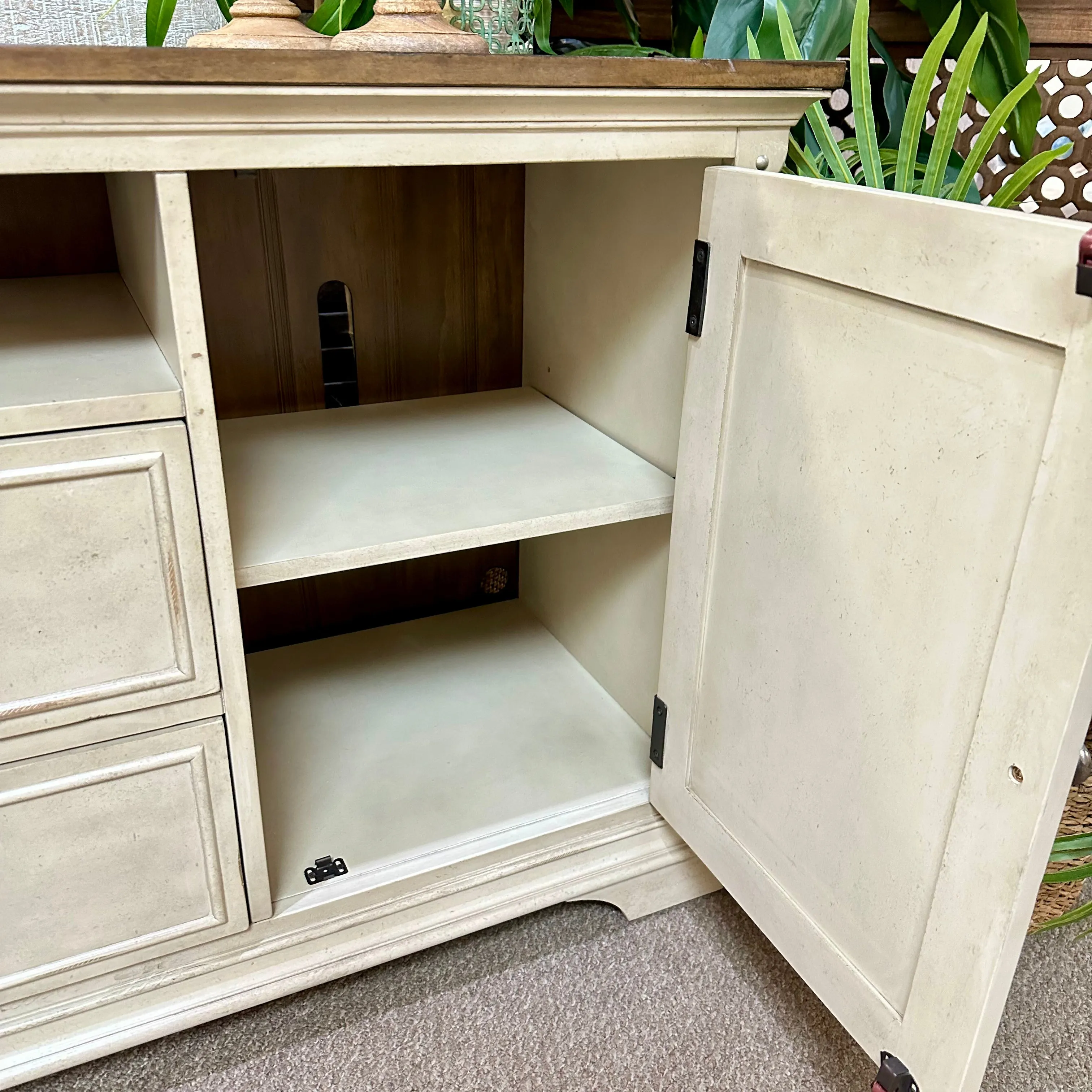 Warm Beige Media Cabinet