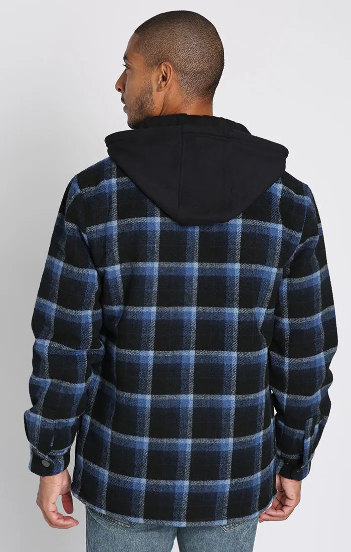 Wool Blend Hooded Jacket