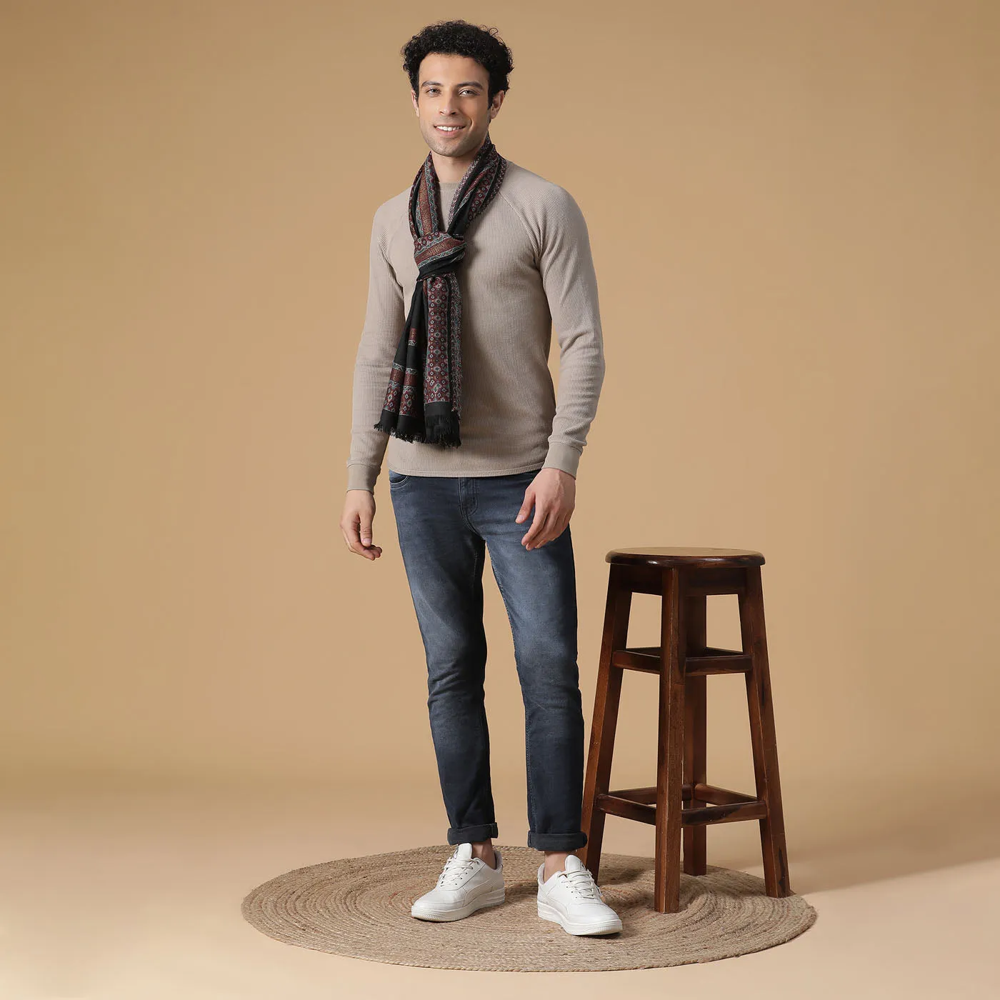 Wool Lurex Men Muffler