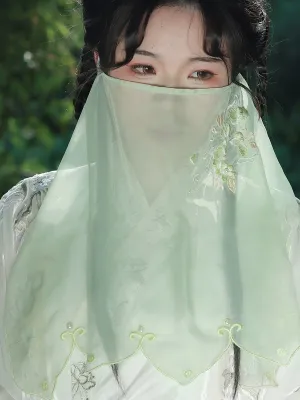 Zu Jiang 俎姜 Embroidered Veil Hanfu Fairy Accessory